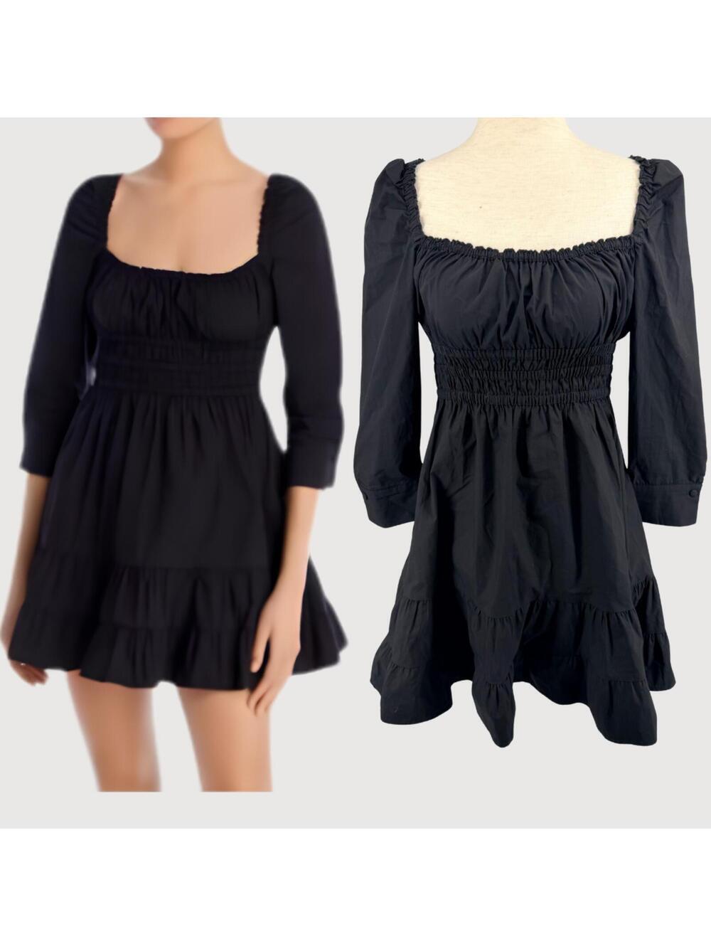Aqua x Kristopher Brock Smocked Babydoll Dress S